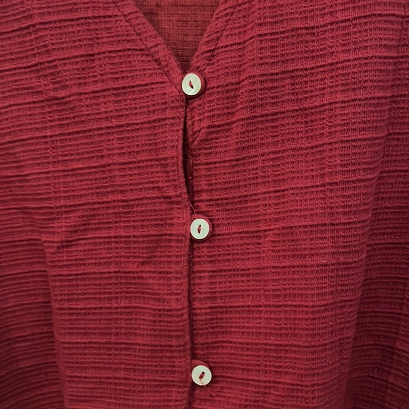 Lucky brand red button down tie knot tank top size small petite  nwt - Picture 3 of 5